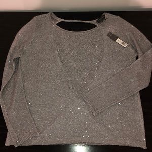 The Limited silver sparkle sweater